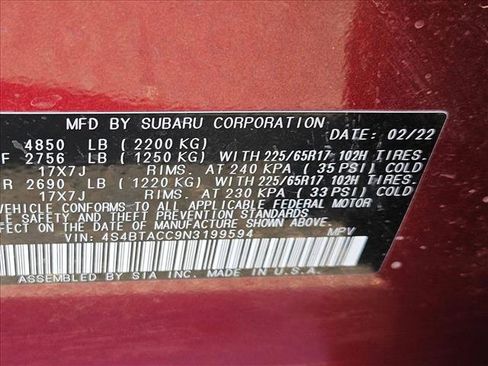 Used 2022 Subaru Outback Premium image 23