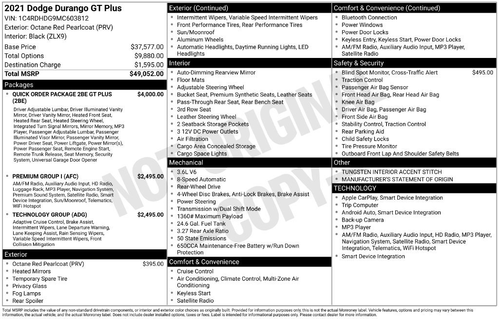 Used 2021 Dodge Durango GT RWD image 44