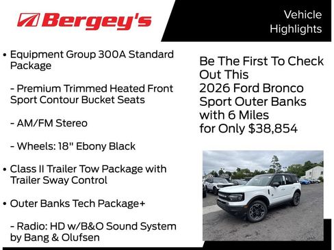 New 2026 Ford Bronco Sport Outer Banks w/ Outer Banks Tech Package+ AWD/4WD image 5