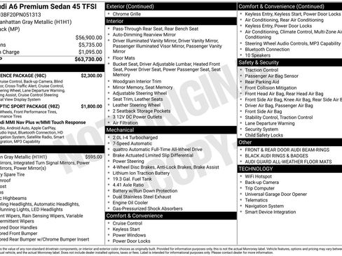 Used 2023 Audi A6 2.0T Premium w/ Convenience Package image 16