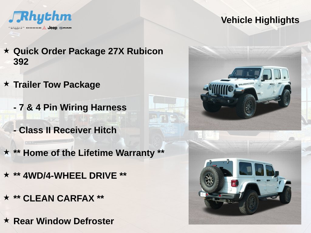 Used 2023 Jeep Wrangler Unlimited Rubicon 392 w/ Trailer Tow Package AWD/4WD image 5