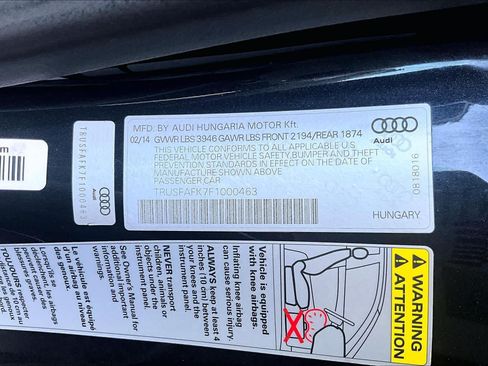 Used 2015 Audi TT 2.0T w/ Fine Nappa Leather Package AWD/4WD image 33