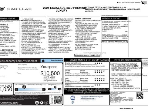 Used 2024 Cadillac Escalade Premium Luxury AWD/4WD image 83