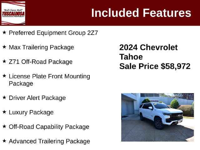 Used 2024 Chevrolet Tahoe Z71 w/ Luxury Package AWD/4WD image 12