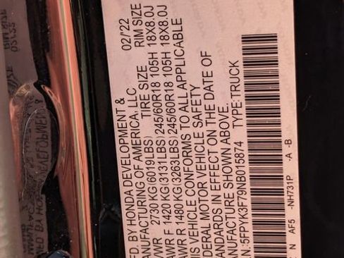 Used 2022 Honda Ridgeline RTL-E image 32