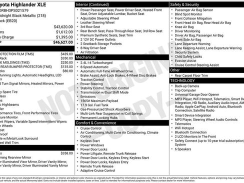 Used 2023 Toyota Highlander XLE AWD/4WD image 39