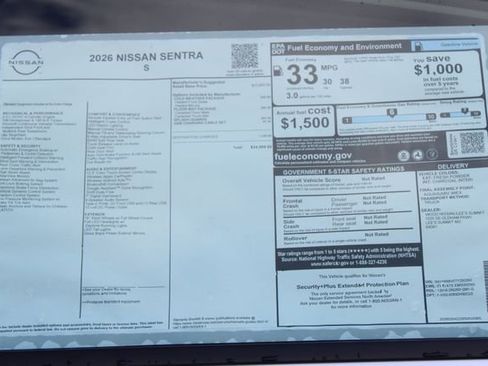 New 2026 Nissan Sentra S FWD image 9