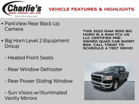 Certified 2022 RAM 1500 Big Horn AWD/4WD image 7