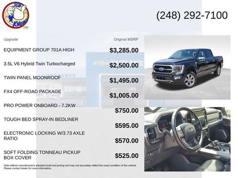 Used 2021 Ford F150 Platinum w/ Equipment Group 701A High AWD/4WD image 5
