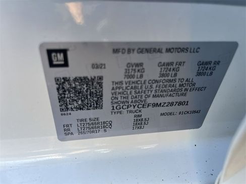 Certified 2021 Chevrolet Silverado 1500 Custom Trail Boss image 31