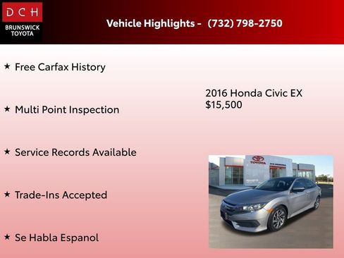 Used 2016 Honda Civic EX image 4