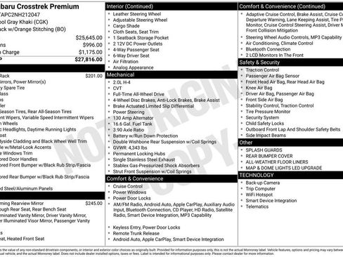 Certified 2022 Subaru Crosstrek 2.0i Premium AWD/4WD image 7