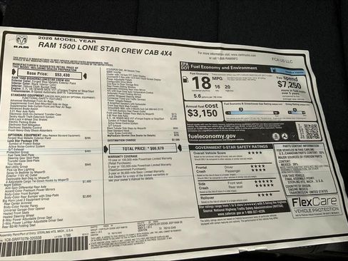 New 2026 RAM 1500 Lone Star AWD/4WD image 16
