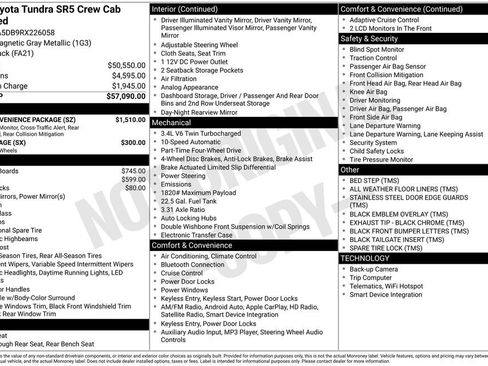 Used 2024 Toyota Tundra SR5 w/ SR5 Convenience Package AWD/4WD image 54