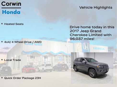 Used 2017 Jeep Grand Cherokee Limited AWD/4WD image 6