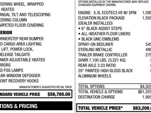 Certified 2024 GMC Sierra 1500 Elevation w/ LPO, Elevation Black Package image 2