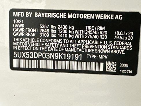 Used 2022 BMW X3 xDrive30i w/ M Sport Package 2 AWD/4WD image 37