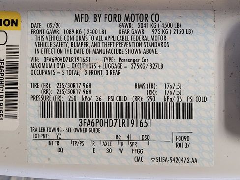 Used 2020 Ford Fusion SE FWD image 33