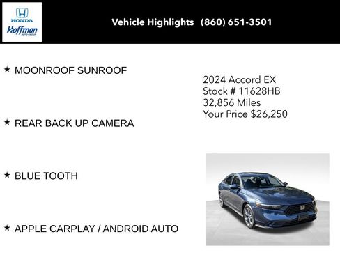Used 2024 Honda Accord EX image 8