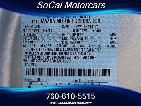 Used 2009 MAZDA Tribute Grand Touring image 33