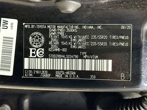 Used 2020 Toyota Highlander Limited image 34