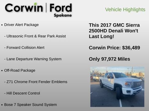 Used 2017 GMC Sierra 2500 Denali w/ Suspension Package, Off-Road image 6