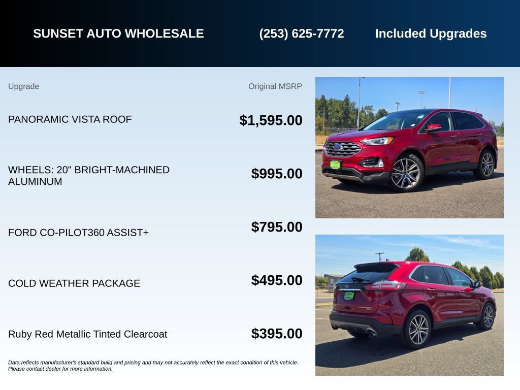 Used 2019 Ford Edge Titanium w/ Cold Weather Package AWD/4WD image 22
