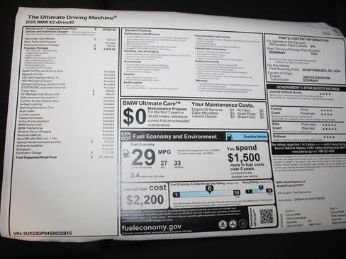 Used 2025 BMW X3 xDrive30i w/ Premium Package image 24