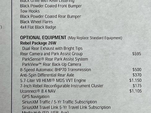 Used 2016 RAM 1500 Rebel AWD/4WD image 96