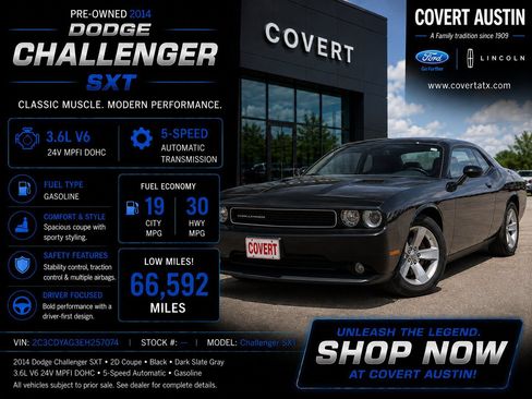 Used 2014 Dodge Challenger SXT RWD image 1