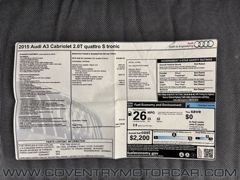 Used 2015 Audi A3 2.0T Premium w/ Driver Assistance Package image 18