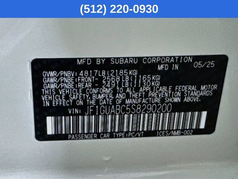 Certified 2025 Subaru Impreza 2.0i AWD/4WD image 39