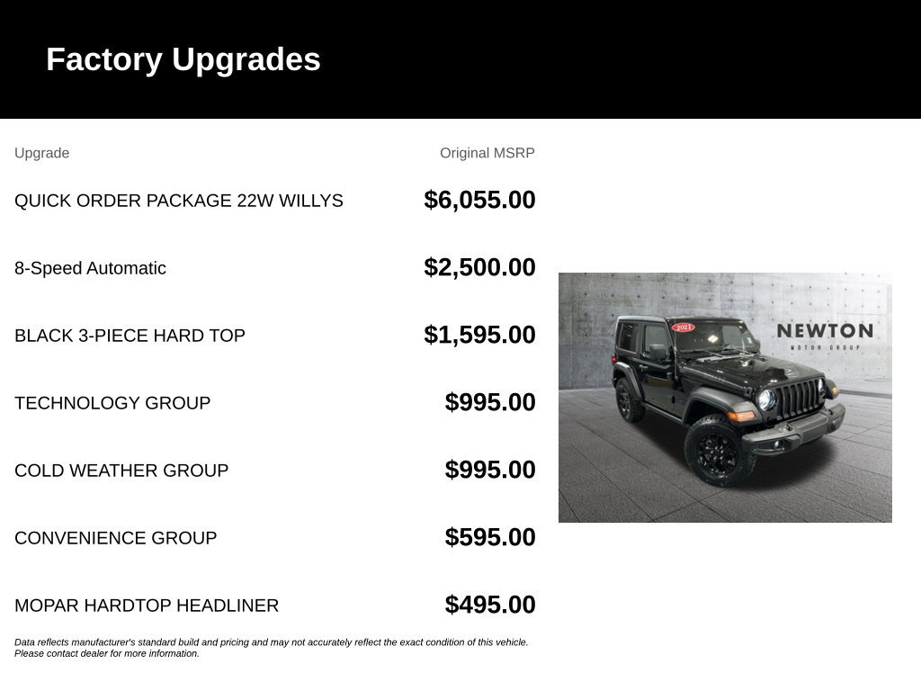 Used 2021 Jeep Wrangler Sport AWD/4WD image 8