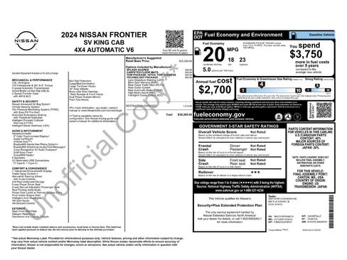 Used 2024 Nissan Frontier SV w/ Technology Package image 2