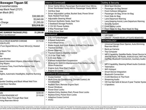 Used 2023 Volkswagen Tiguan SE w/ Panoramic Sunroof Package FWD image 43