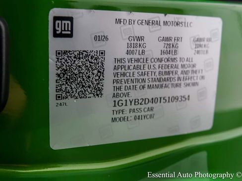 Used 2026 Chevrolet Corvette Stingray Preferred Cpe w/ Battery Protection Package RWD image 31