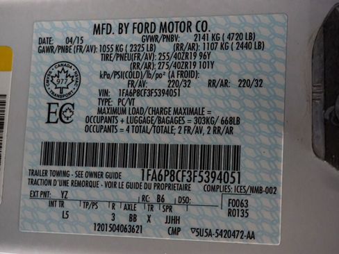 Used 2015 Ford Mustang GT Premium w/ GT Performance Package RWD image 18