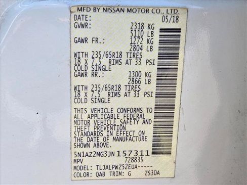 Used 2018 Nissan Murano S FWD image 24