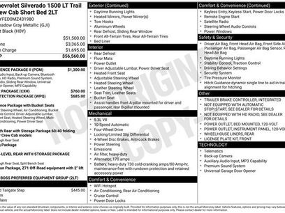 Used 2021 Chevrolet Silverado 1500 LT Trail Boss w/ Convenience Package II