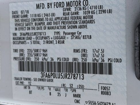 Used 2018 Ford Fusion SE w/ Equipment Group 602A FWD image 39