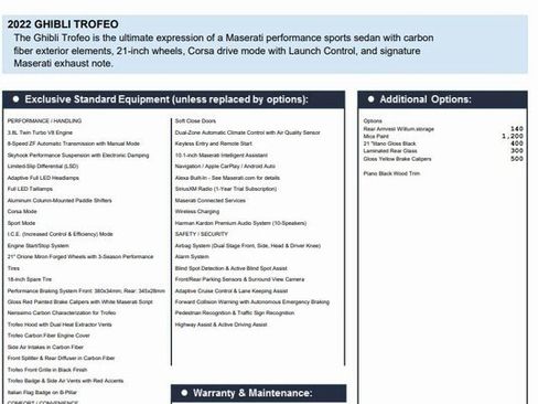 Used 2022 Maserati Ghibli Trofeo image 2