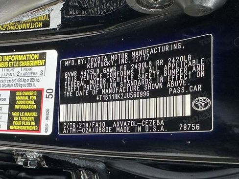 Used 2018 Toyota Camry L image 35