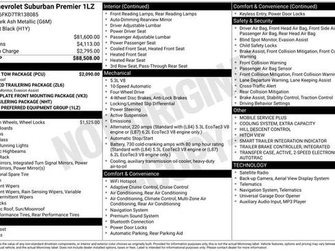 New 2026 Chevrolet Suburban Premier w/ Sun And Tow Package image 26