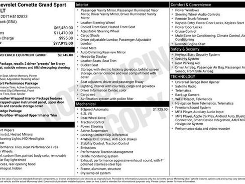 Used 2017 Chevrolet Corvette Grand Sport RWD image 16