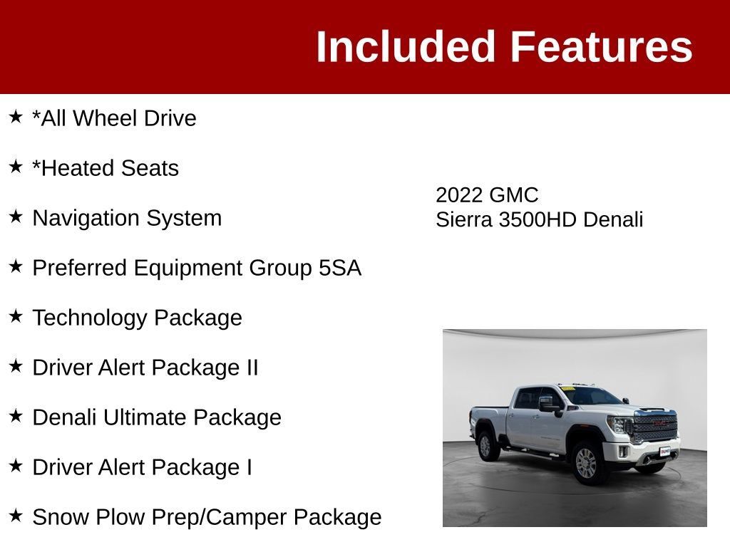 Used 2022 GMC Sierra 3500 Denali w/ Denali Ultimate Package AWD/4WD image 3