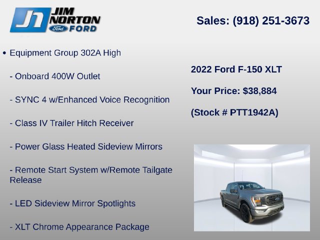Used 2022 Ford F150 XLT w/ Equipment Group 302A High AWD/4WD image 8