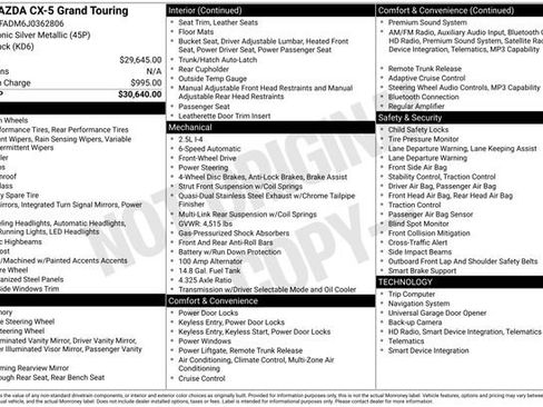 Used 2018 MAZDA CX-5 Grand Touring image 51