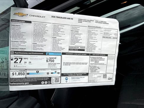 New 2026 Chevrolet TrailBlazer RS w/ Convenience Package image 13