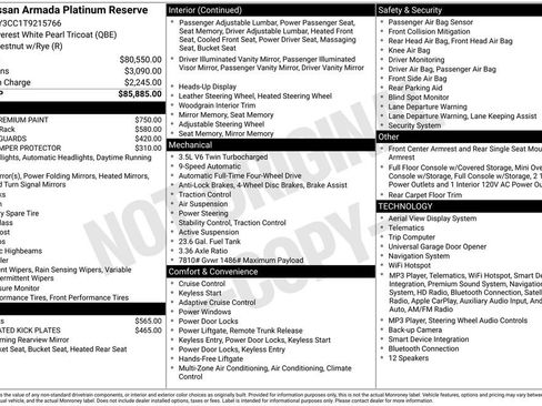 Certified 2026 Nissan Armada Platinum Reserve AWD/4WD image 2