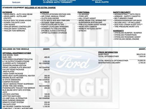 Used 2026 Ford F450 XLT w/ 360-Degree Camera Package AWD/4WD image 13